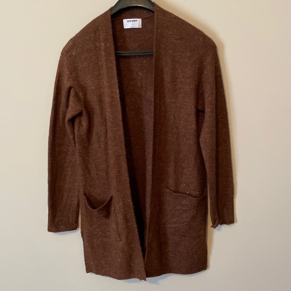 Old Navy cardigan, size medium. Brown heather.